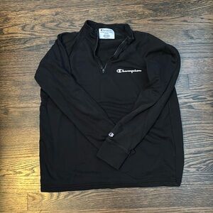 Woman’s Black Champion Quarter Zip Fleece size M